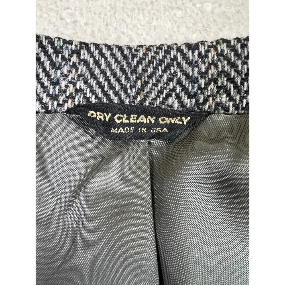 Bill Blass Blazer Mens 44 Wool Herringbone Sport Coat Jacket Made‎ USA Classic